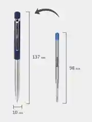 Ручка подарочная шариковая BRAUBERG Ottava, СИНЯЯ, корпус серебристый с синим,линия 0,5мм