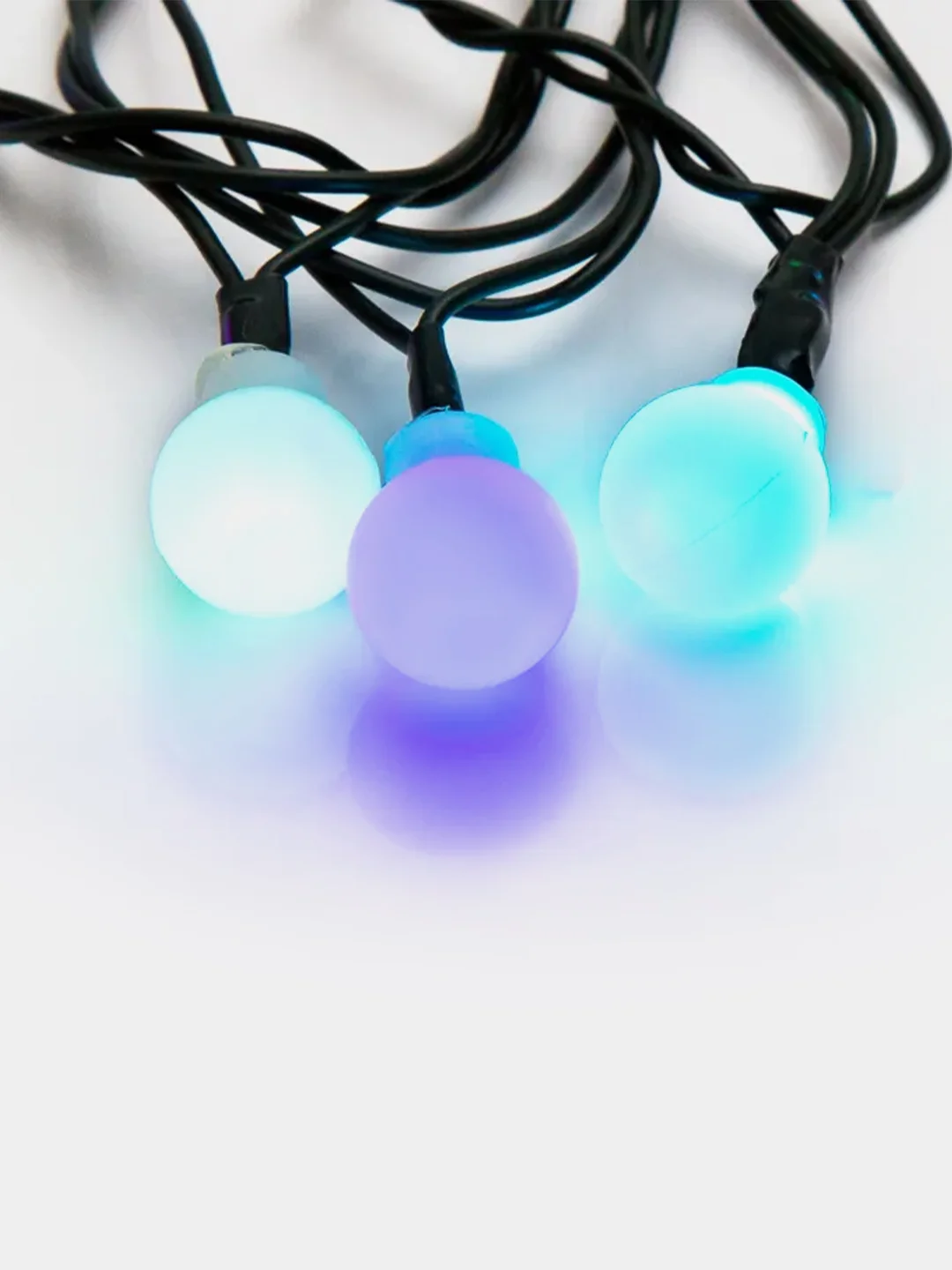 Гирлянда Neon-Night Шарики, диаметр 15 мм, темно-зеленый ПВХ, 30 LED RGB, соединяется, 5 м
