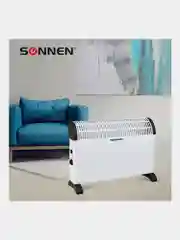 Обогреватель-конвектор SONNEN Y-01S, 2000Вт, 3 режима работы, белый/черный, 455309