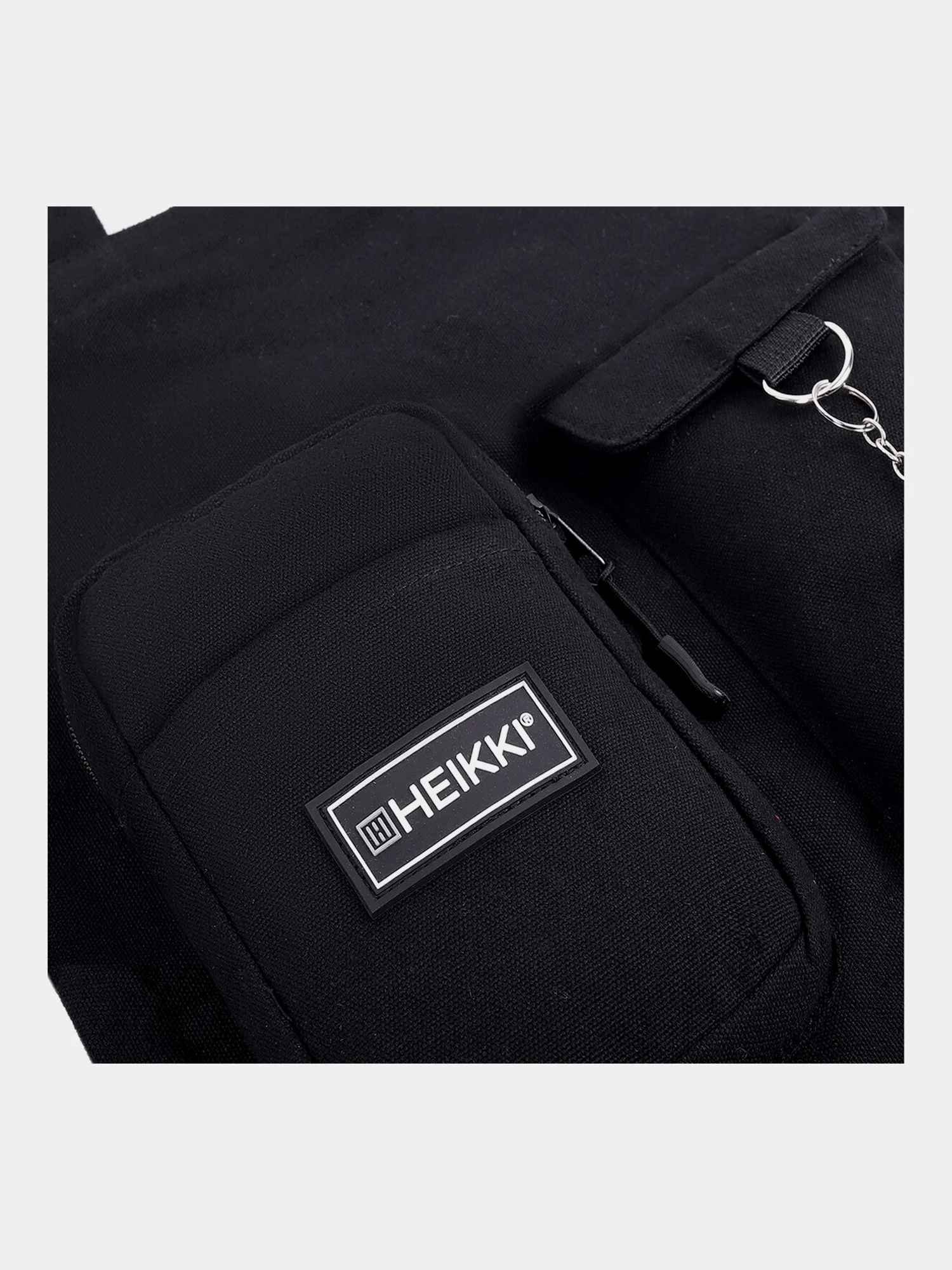 Сумка шоппер Heikki Equip, 272441, женская на плечо, шопер на молнии с карманами, канвас