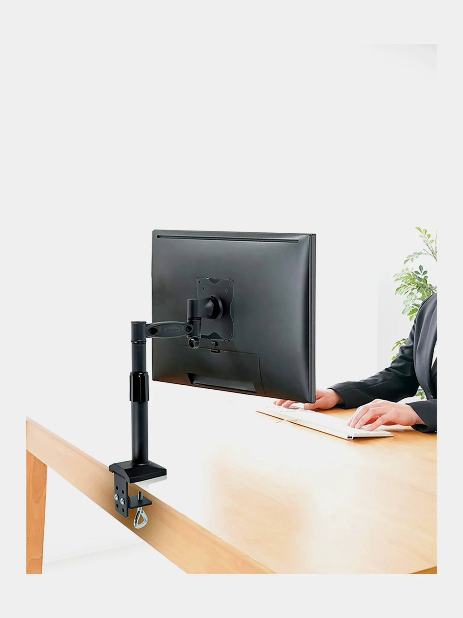 Кронштейн для монитора настольный Kromax Office-1, Vesa 75/100, 10-24, до 10 кг, 450676