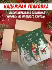 Подарочный набор крем для рук + жидкое мыло для рук + гель для душа EDEN Winter mood GREEN