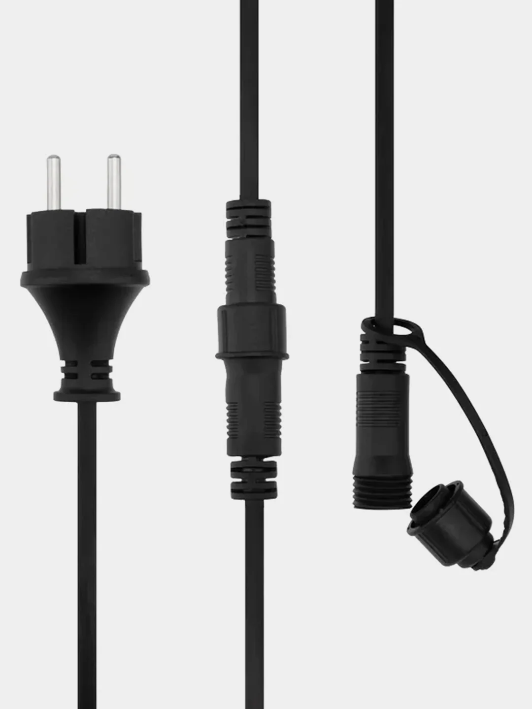 Уличная Лофт гирлянда Neon-Night, черный каучук, шаг 50 см, 20 ламп х 5 LED, IP44, 10 м