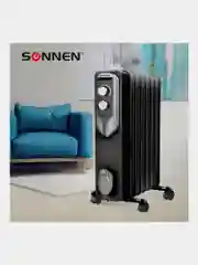 Обогреватель масляный SONNEN DFN-07BL, 1500Вт, 7 секций, черный, 455310
