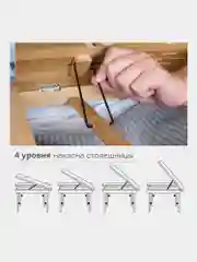 Столик складной для ноутбука, планшета, завтрака (54*34*27см) деревянный (бамбук), DASWERK