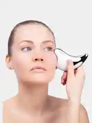 Белый микротоковый массажер для лица и шеи OLZORI D-Lift