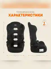 Автокресло детское Zlatek ZL513 Basic, 9-36 кг, 1-12 лет, черный