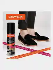 Краска крем для обуви и сумок, для замши и нубука, 75 мл, губка, Daswerk, черная, 607624