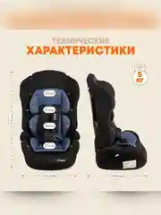 Автокресло детское Zlatek ZL513 Lux, от 9 до 36 кг, адванс синий
