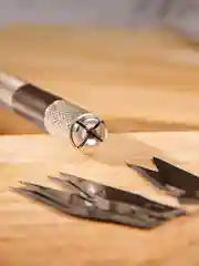 Серебряный нож скальпельный с 10 запасными лезвиями, канцелярский нож резак