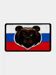 Нашивка шеврон на одежду Флаг России, на липучке