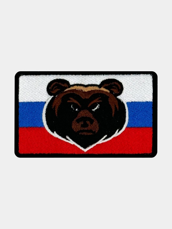 Нашивка шеврон на одежду Флаг России, на липучке