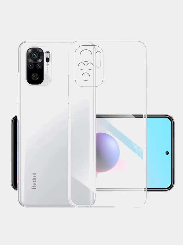 Чехол Xiaomi Redmi Note 10 / Note 10S / Poco M5s, Нот 10С, Поко М5с прозрачный силиконовый