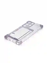 Лавандовый чехол для Samsung Galaxy S24 Ultra противоударный ROSCO силиконовый с карманом для карт