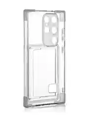 Лавандовый чехол для Samsung Galaxy S24 Ultra противоударный ROSCO силиконовый с карманом для карт