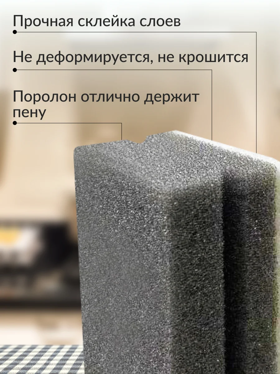 Губка для мытья посуды Jundo Black Cube Profi 5 штук
