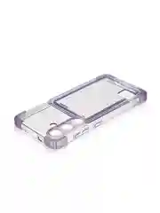 Лавандовый чехол для Samsung Galaxy S24 противоударный ROSCO силиконовый с карманом для карт