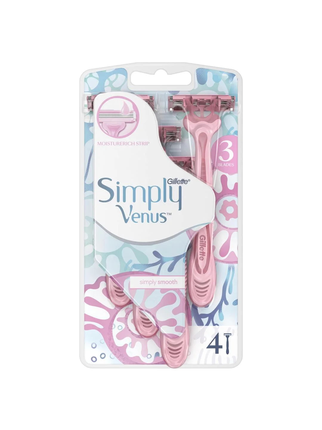 Одноразовая женская бритва Gillette Venus 3, 4 штуки