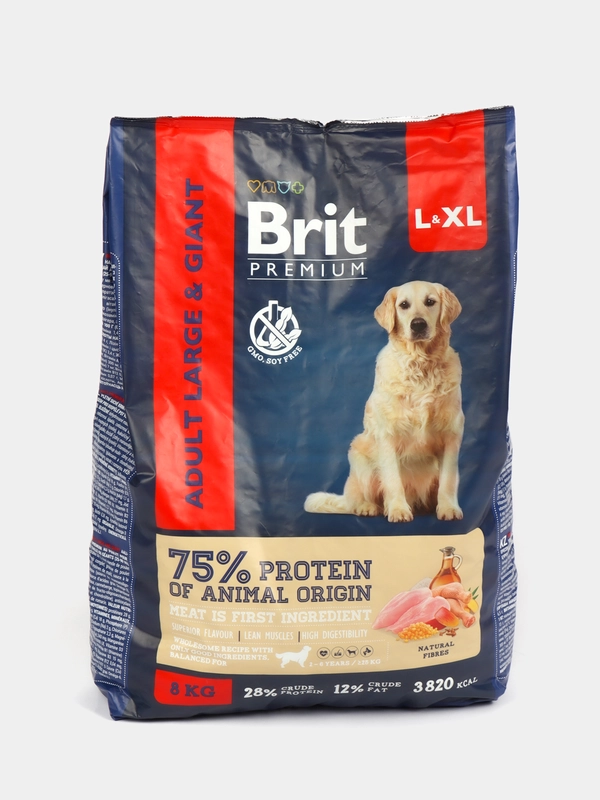 BRIT PREMIUM, Сухой корм с курицей для взрослых собак "Dog Adult Large and Giant", 8 кг
