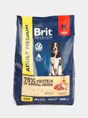 BRIT PREMIUM, Сухой корм с индейкой и телятиной для собак "Dog Adult Medium", 8 кг