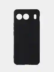 Черный чехол для OnePlus Nord 4 силиконовый BROSCORP матовый/ прозрачный с бортиком защитой камер