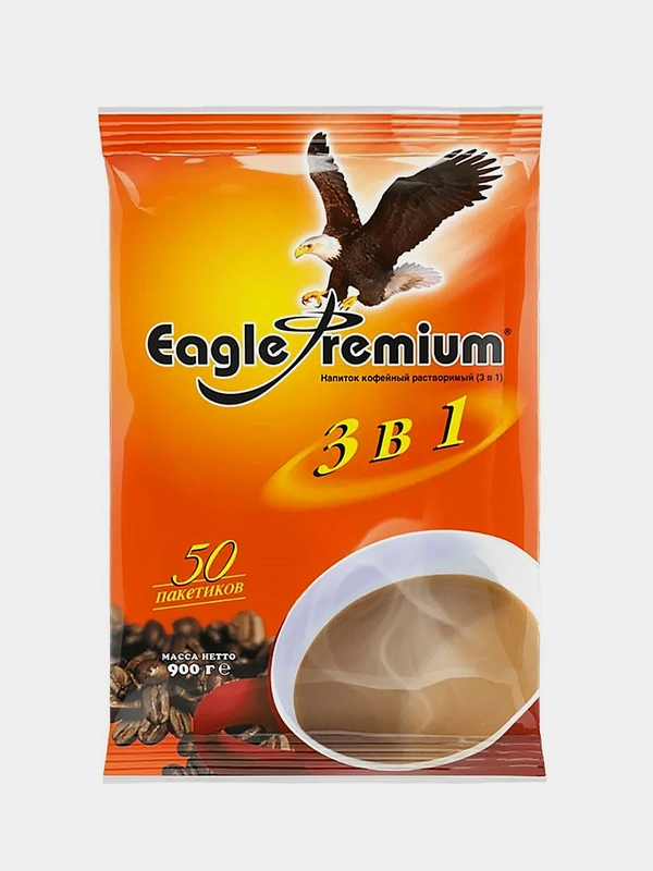Кофейный напиток Eagle Premium 3в1, растворимый, 50 штук х 18 г