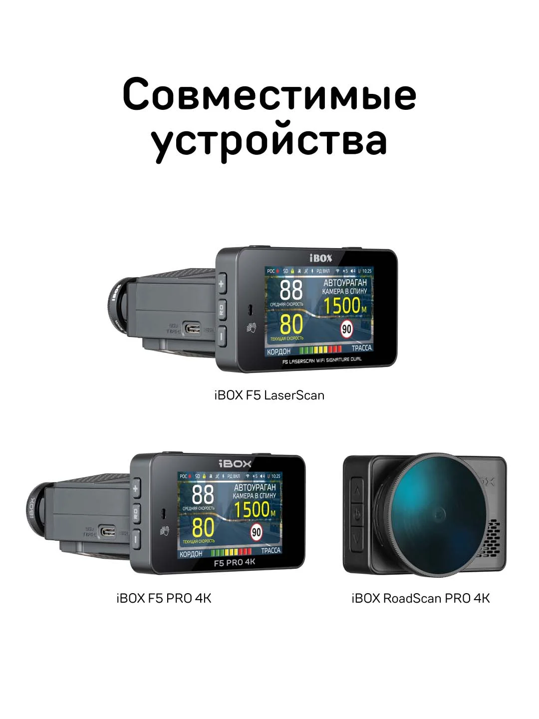 Камера заднего вида iBOX RC FHD1 для комбо-устройств
