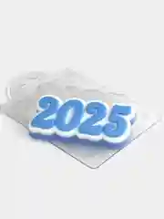Форма пластиковая для мыла и шоколада "2025 год змеи", форма 2025