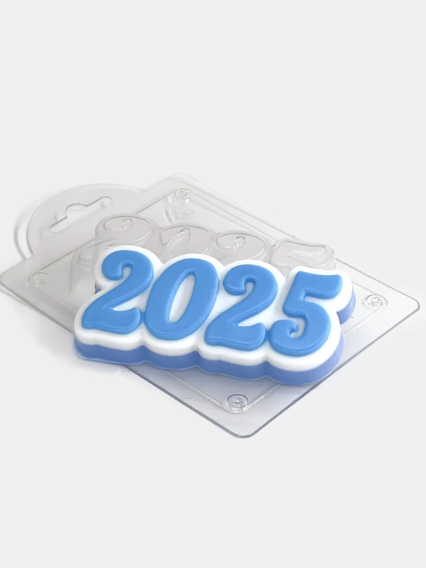 Форма пластиковая для мыла и шоколада "2025 год змеи", форма 2025