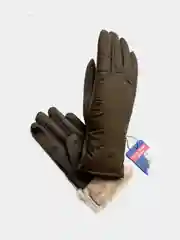 Перчатки утепленные женские из замши и плащевой ткани
