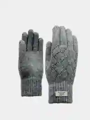 Серый женские теплые шерстяные перчатки