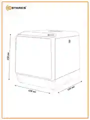 Черный компактная посудомоечная машина Estares EASYmini 900W ,428x425x458, черная и белая