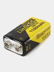 Аккумулятор Li-ion крона, зарядка от Type-C кабеля, Liitokala USB-9V 1100mAh 6F22