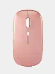 Розовый мышь беспроводная с Bluetooth и USB-адаптер, бесшумная с USB зарядкой, 2.4GHz для ноутбука