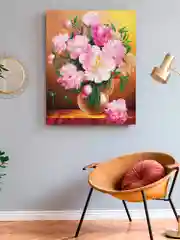 "Нежный букет. Цветы" алмазная мозаика на подрамнике, 40 х 50, "Art on Canvas"