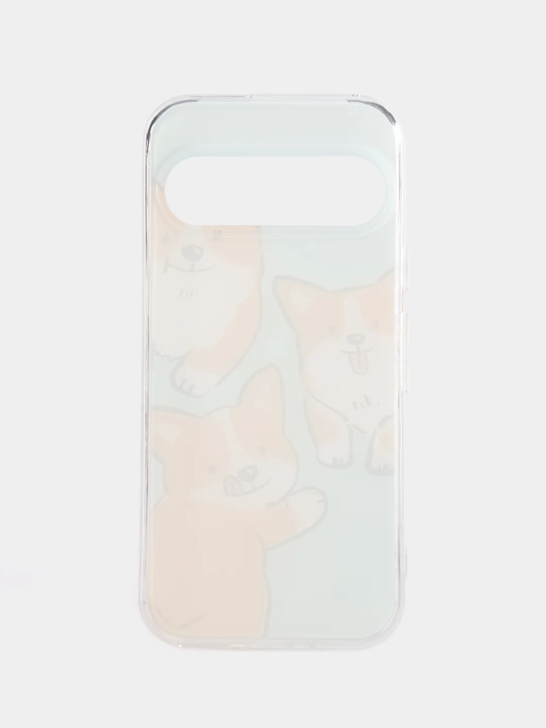 Светло-оранжевый силиконовый чехол на Google Pixel 9 / Гугл Пиксель 9 прозрачный, с рисунком, защита камеры