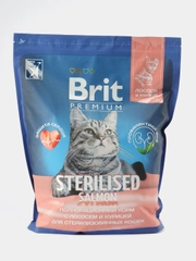 BRIT PREMIUM, Сухой корм с лососем и курицей для кошек"Cat Sterilised Salmon&Chicken", 2кг