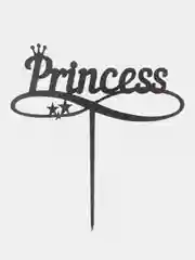 Белый топпер для торта на праздник "Princess"