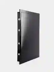 Люк ревизионный нажимной черный EVECS LN Black с фланцем пластик