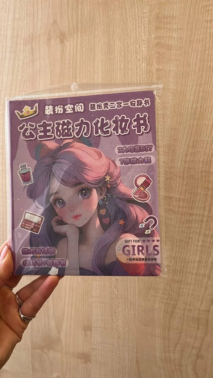 Блокнот Аниме с наклейками.girlish makeup book