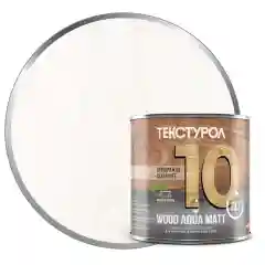 Текстурол WOOD AQUA MATT, защитно-декоративное средство на водной основе, Белый, 0,8 л