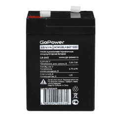 Аккумулятор свинцово-кислотный GoPower LA-645/security 6V 4.5Ah клеммы T1/ F1
