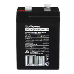 Аккумулятор свинцово-кислотный GoPower LA-645/security 6V 4.5Ah клеммы T1/ F1