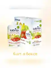 Kabrita® Фруктовое пюре с козьими сливками "Банан с клубникой и яблочным пюре", 100 г
