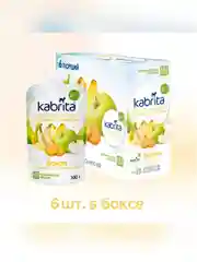 Kabrita® Фруктовое пюре с козьими сливками Банан с печеньем с яблочным пюре, 100 г