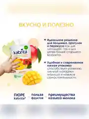Kabrita® Фруктовое пюре с козьими сливками Манго с яблочным пюре, 100 г
