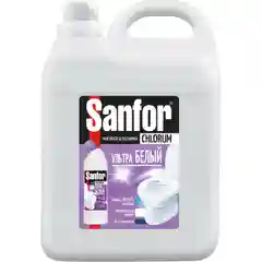 Чистящее средство для туалета Sanfor Chlorum, дезинфицирующее, 5 л