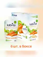 Kabrita® Фруктовое пюре с козьими сливками "Яблоко-Морковь", 100 г