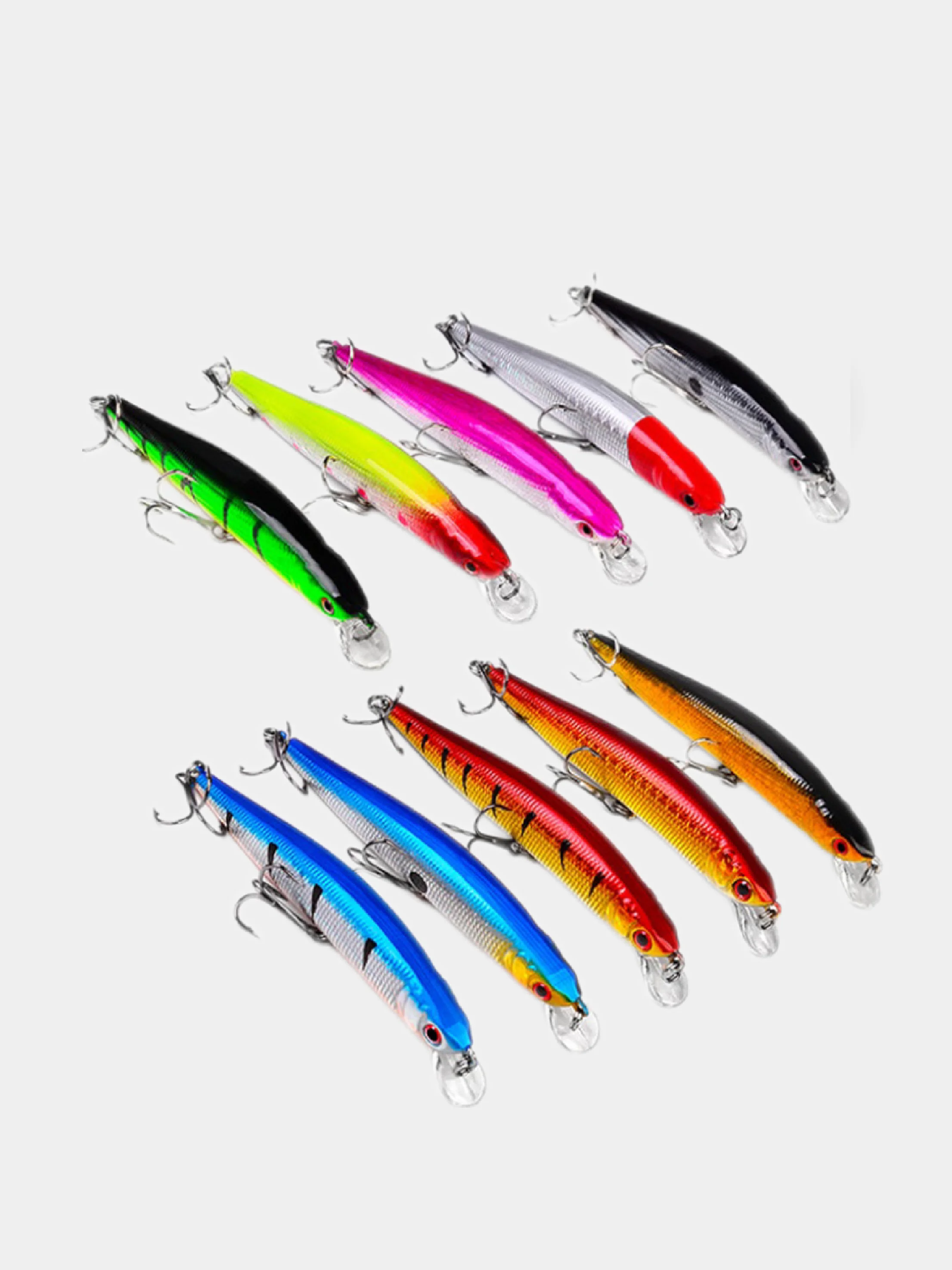 Серый воблер для рыбалки minnow минноу 10 см, 8,4 гр, с заглублением