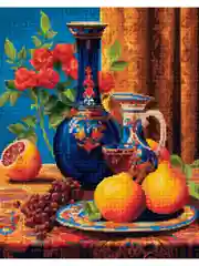 "Вино и фрукты" алмазная мозаика на подрамнике, 40 х 50, "Art on Canvas"